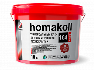 Универсальный клей homakoll 164 Prof для коммерческих ПВХ покрытий, водно-дисперсионный.