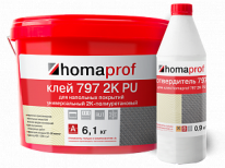 Универсальный клей homaprof 797 2K PU для напольных покрытий 